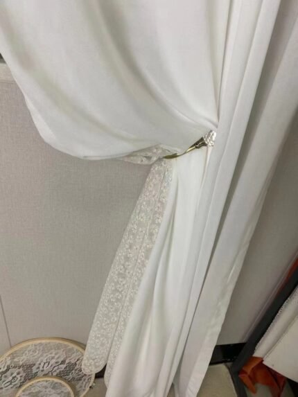 Modern Translucent Tulle Curtains Fabric Window Shades BJ7603